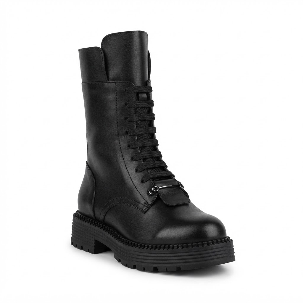 Ghete Casual Damă Dogati 002 23653 Negru – Piele Naturală – vedere 4