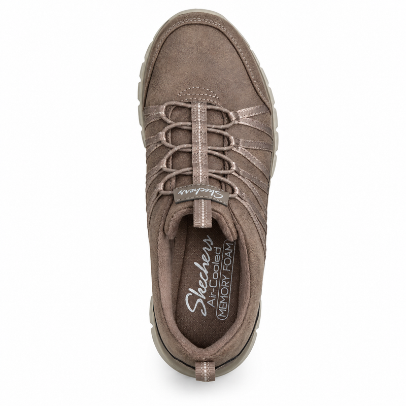 Pantofi Sport Damă Skechers 100889 Taupe Închis – Piele Ecologică - vedere 5/5
