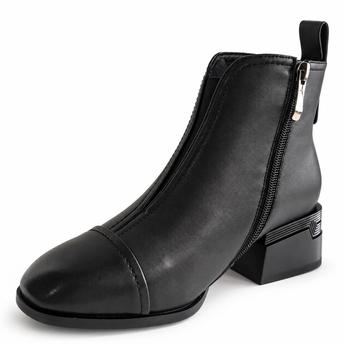Ghete Casual Damă Karisma 3V1236-S648-G4.5 Negru – Piele Naturală – vedere 5