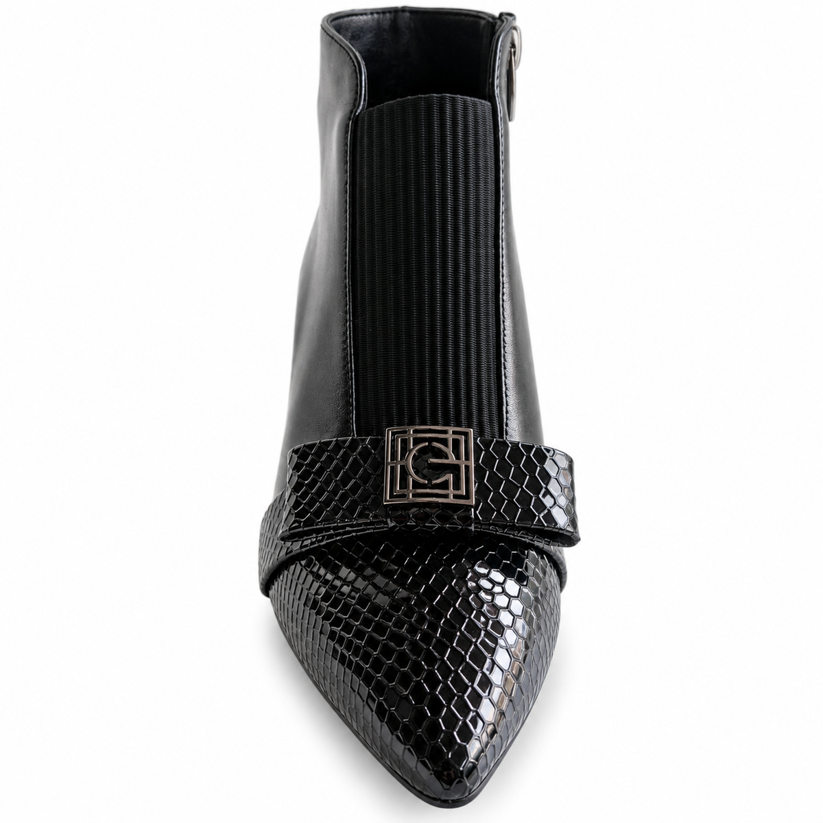 Ghete Elegante Damă Epica 3994-65B-Y008 Negru Croco – Piele Naturală – vedere 5