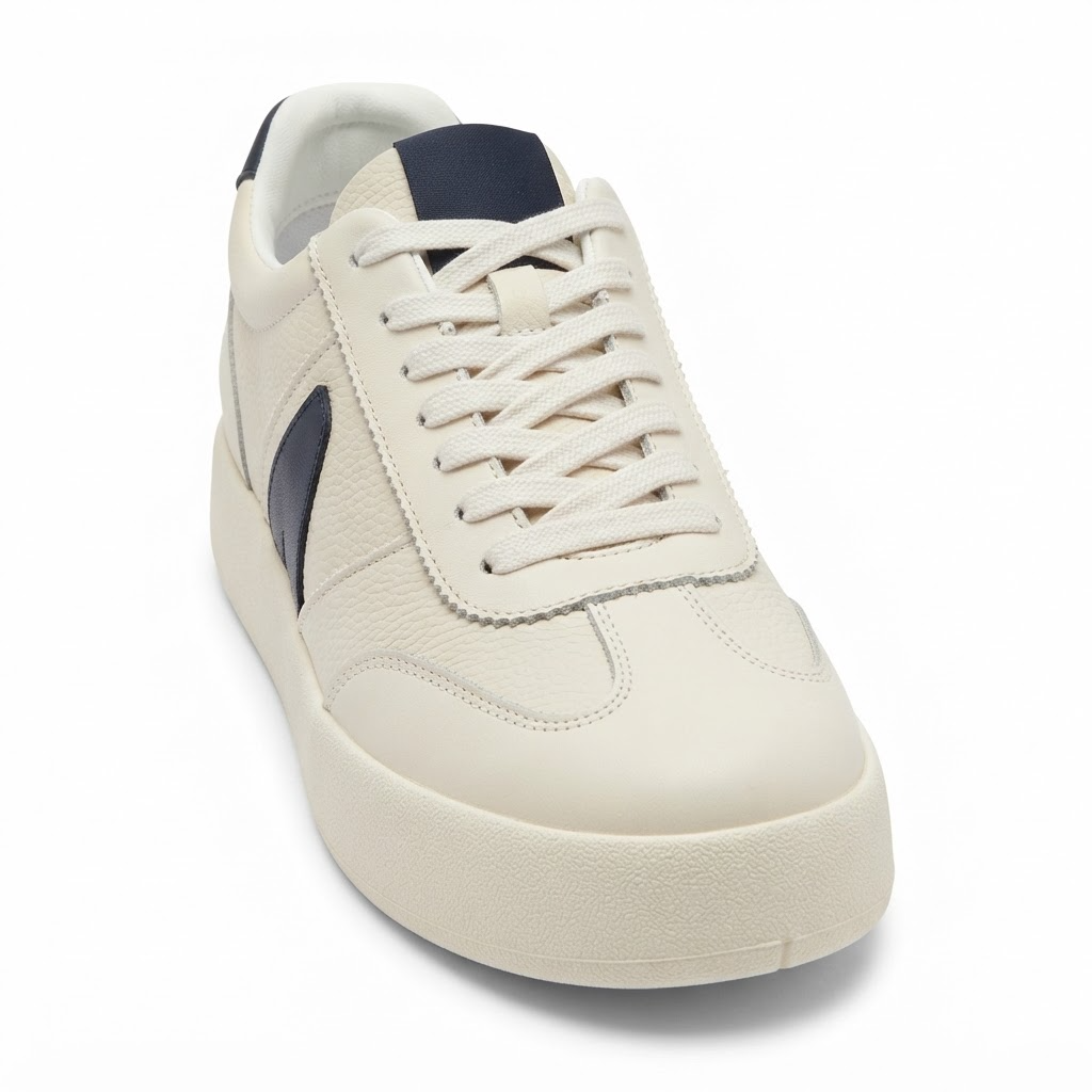 Pantofi Sport Bărbați Franco Gerardo 5327 Alb-Bleumarin – Piele Naturală – vedere 5