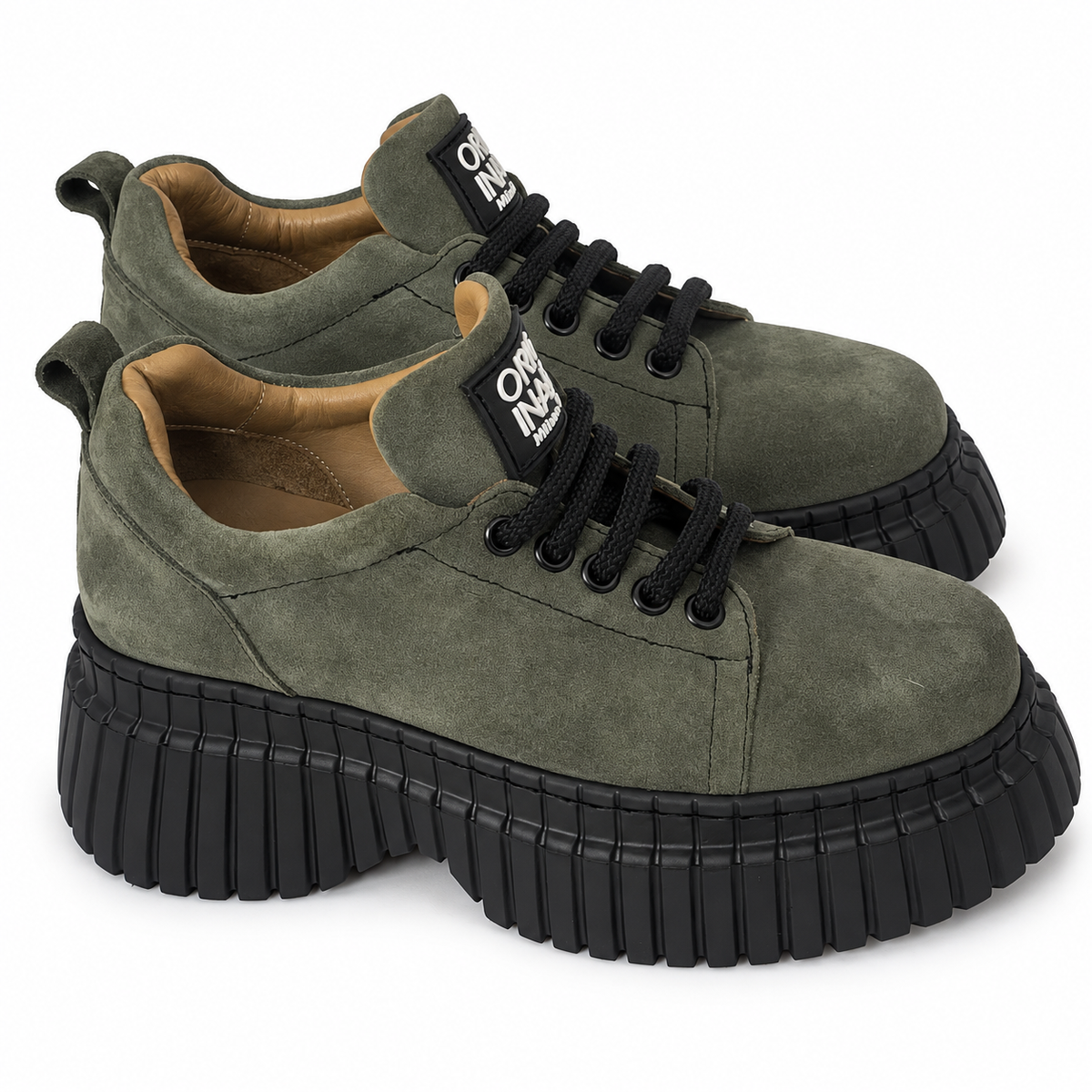 Pantofi Casual Damă Dogati 018 70940 Kaki Velur – vedere 5