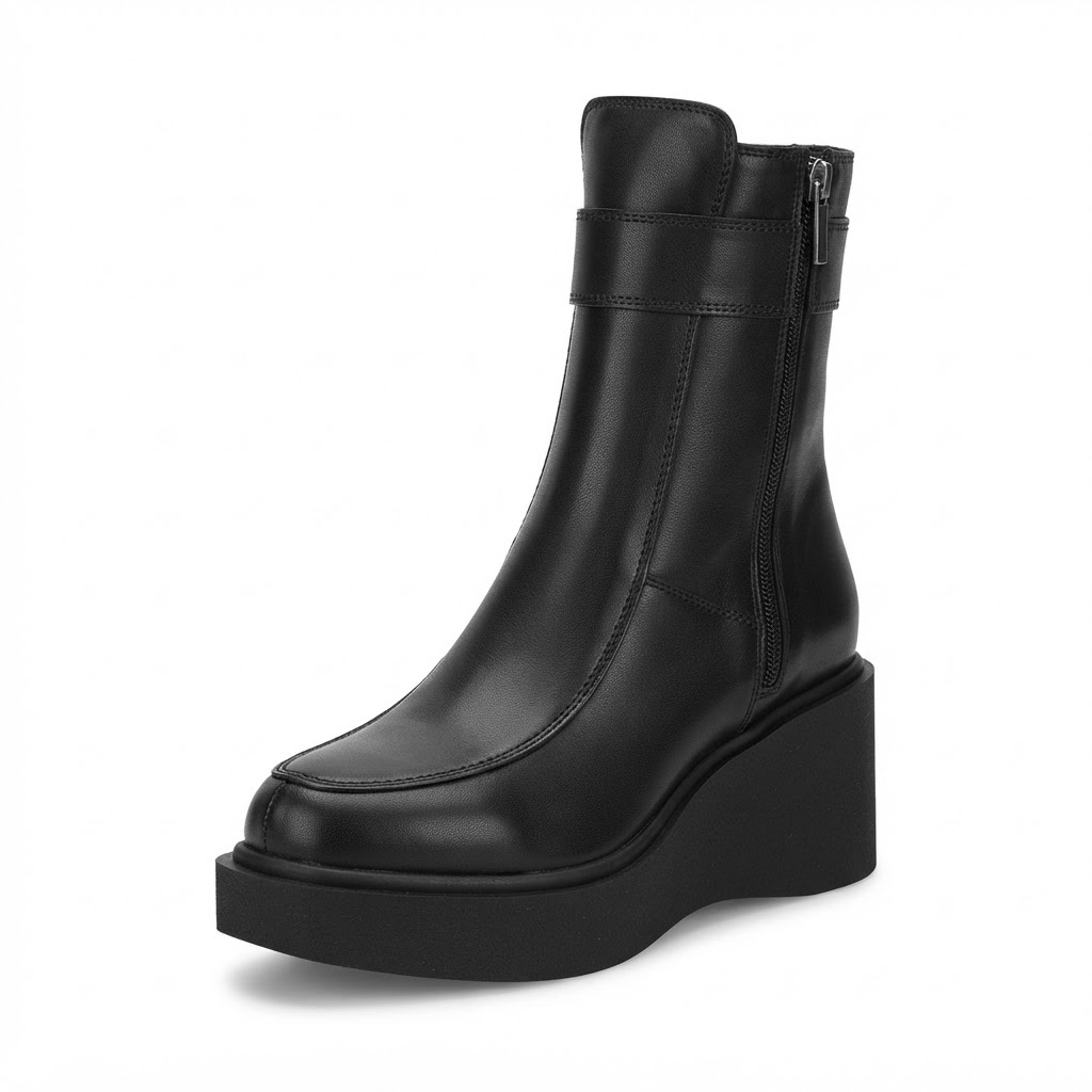Ghete Casual Damă Dogati 061 27102 Negru – Piele Naturală – vedere 5