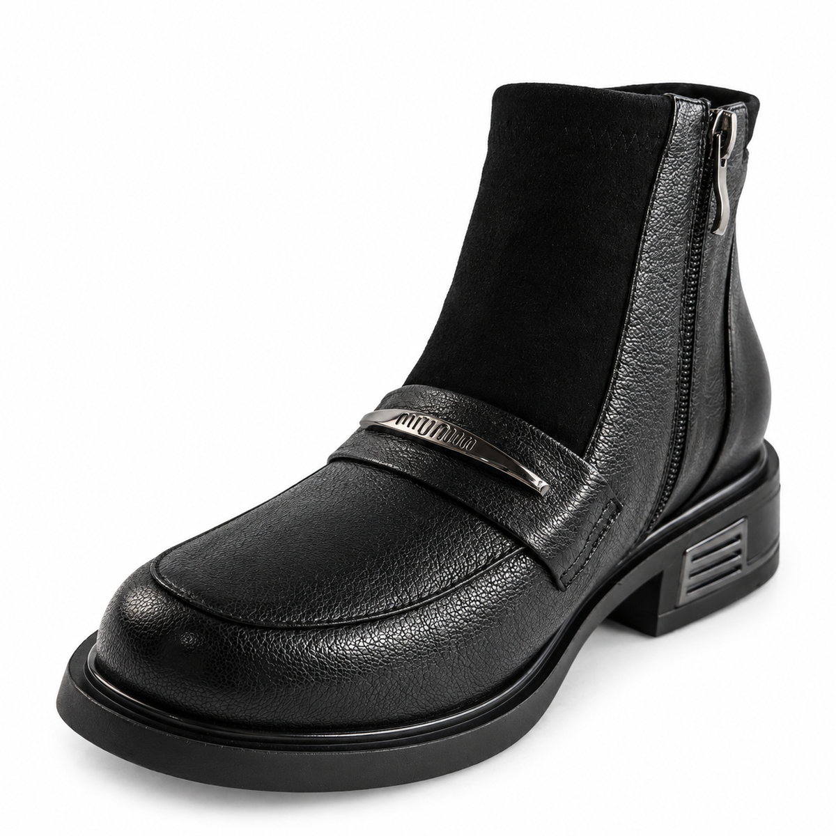 Ghete Casual Damă Feeling D252-8770 Negru – Piele Naturală – vedere 6