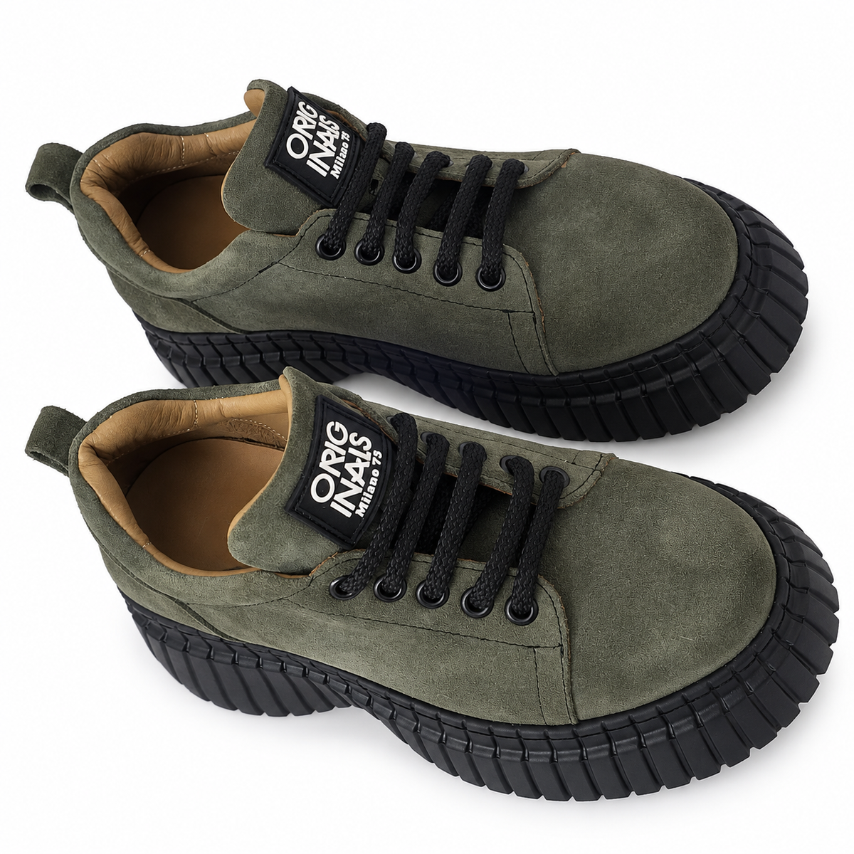 Pantofi Casual Damă Dogati 018 70940 Kaki Velur – vedere 6