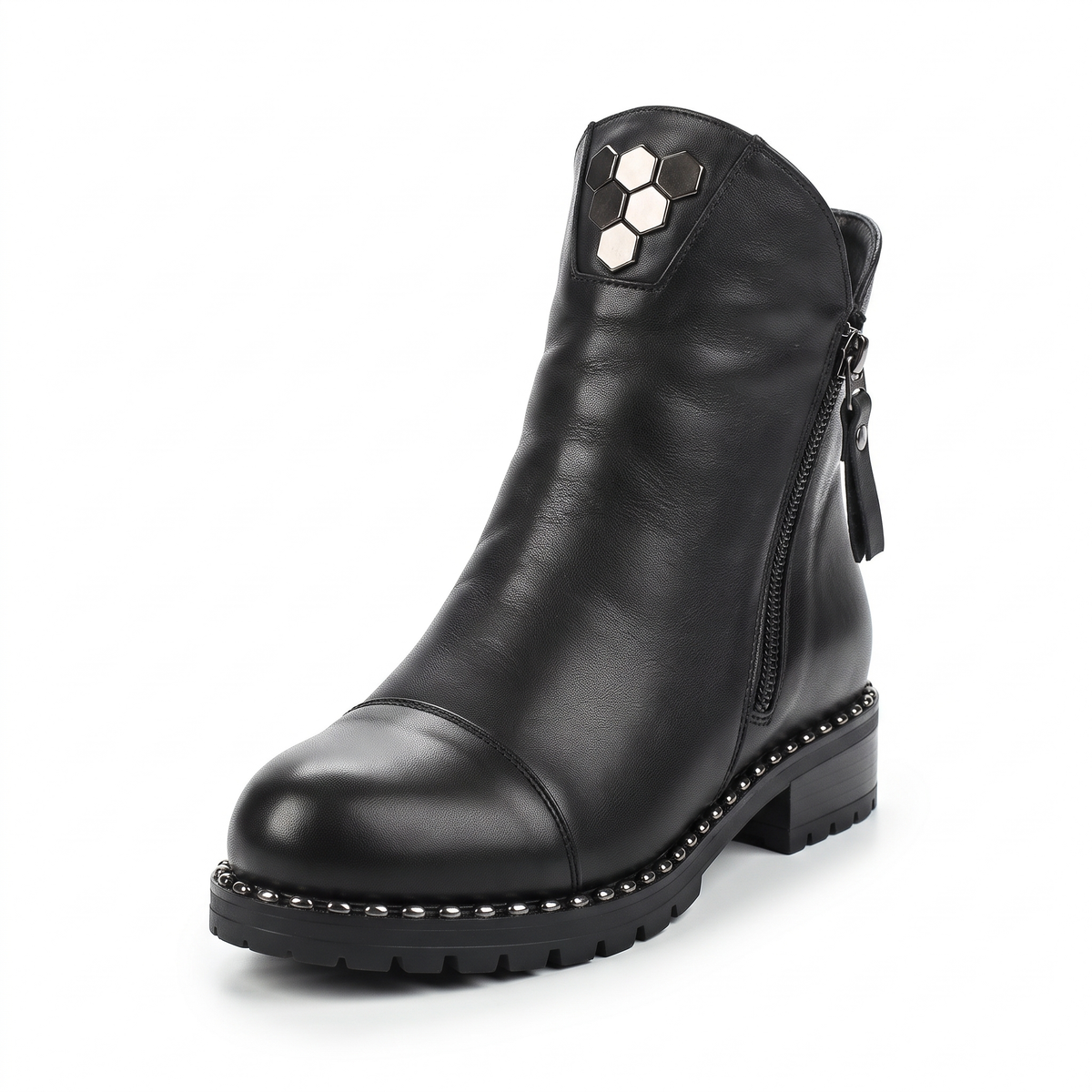 Ghete Casual Damă Dogati 103 164 Negru – Piele Naturală – vedere 6