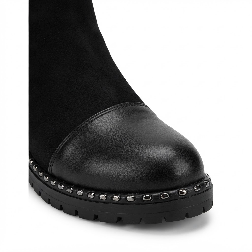 Ghete Casual Damă Dogati 103 164 Negru Piele Întoarsă – Piele Naturală – vedere 6