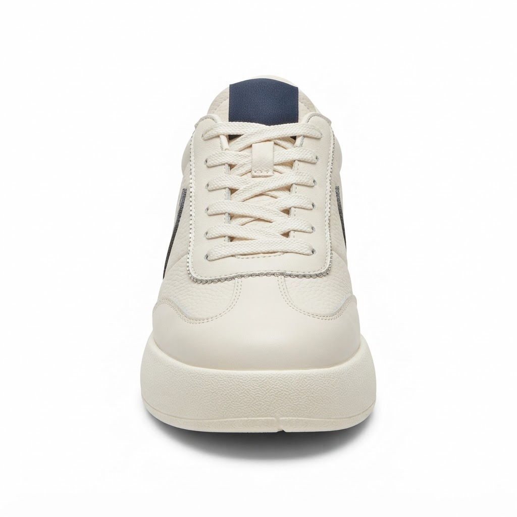 Pantofi Sport Bărbați Franco Gerardo 5327 Alb-Bleumarin – Piele Naturală – vedere 7