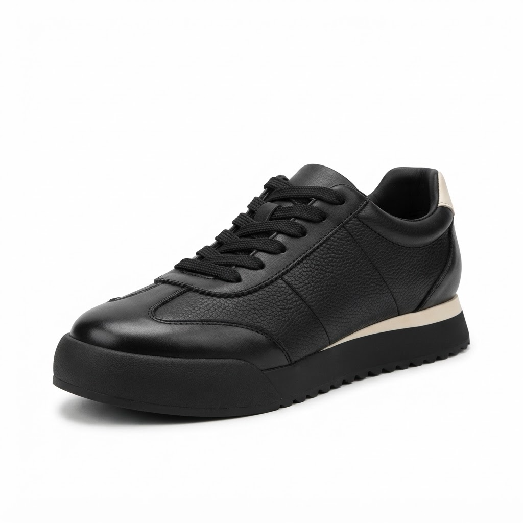 Pantofi Sport Bărbați Franco Gerardo 5327 Negru – Piele Naturală – vedere 7
