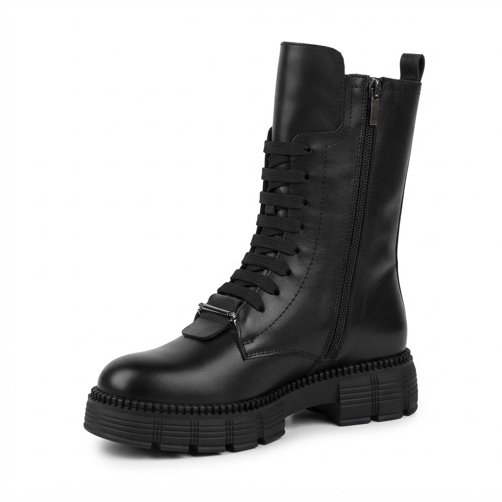 Ghete Casual Damă Dogati 002 23653 Negru – Piele Naturală – vedere 7