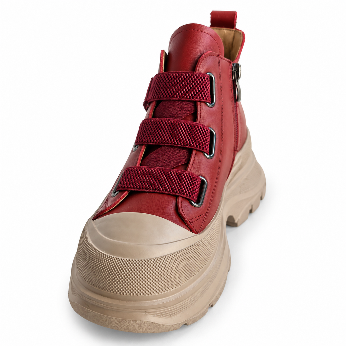 Ghete Casual Damă Franco Gerardo 66082 Roșu – vedere 7