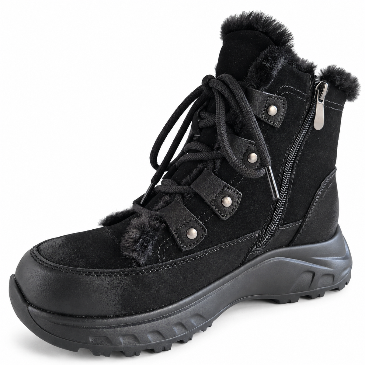 Ghete Casual Damă Franco Gerardo 3602 Negru – vedere 7