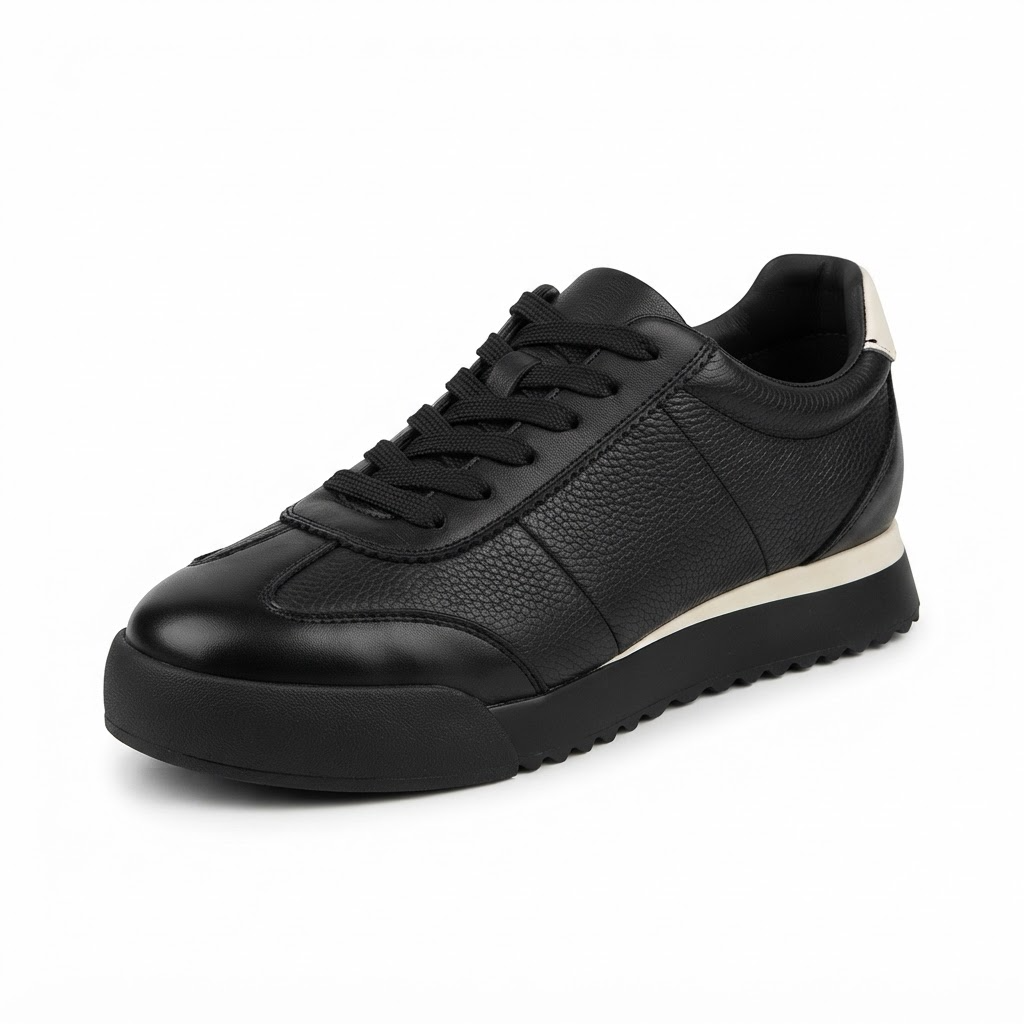 Pantofi Sport Bărbați Franco Gerardo 5327 Negru – Piele Naturală – vedere 8