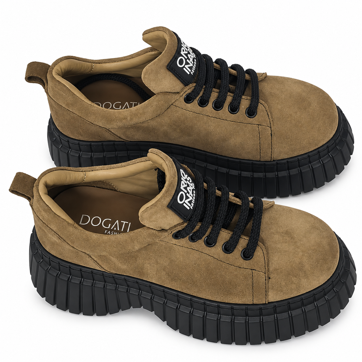 Pantofi Casual Damă Dogati 018 70940 Tutun Velur – vedere 8