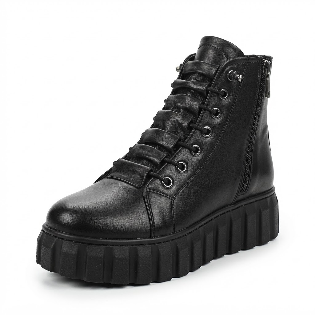 Ghete Casual Damă Bioflex 023 AE 025 Negru – Piele Naturală – vedere 8
