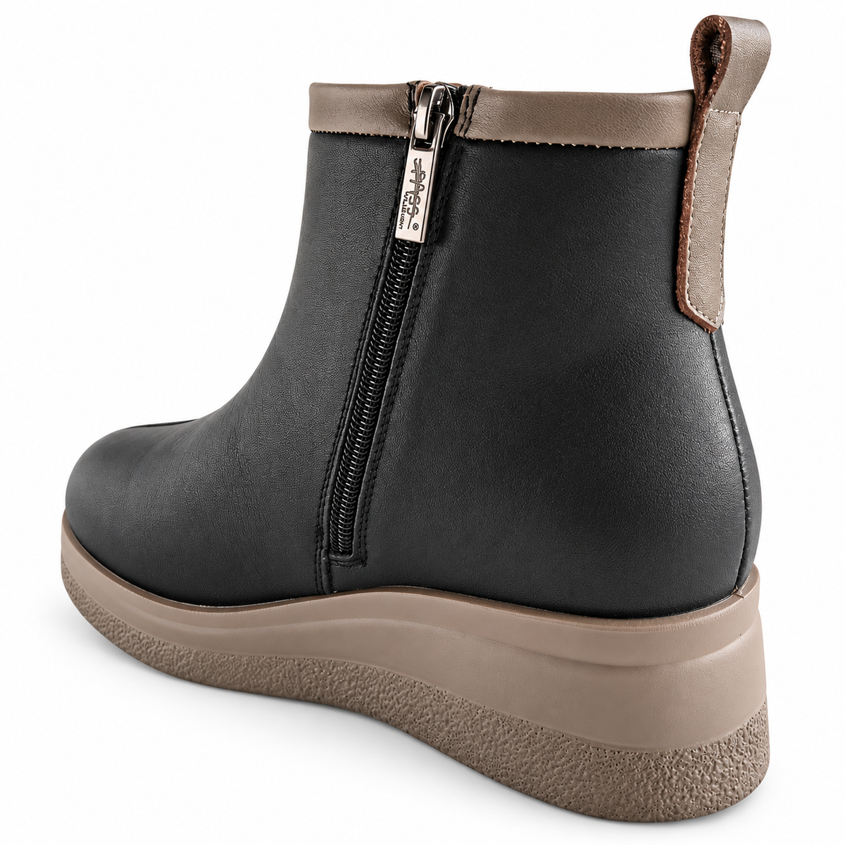 GHETE CASUAL DAMA PASS 970010A 01-N NEGRE CU GREJ - vedere 9/20