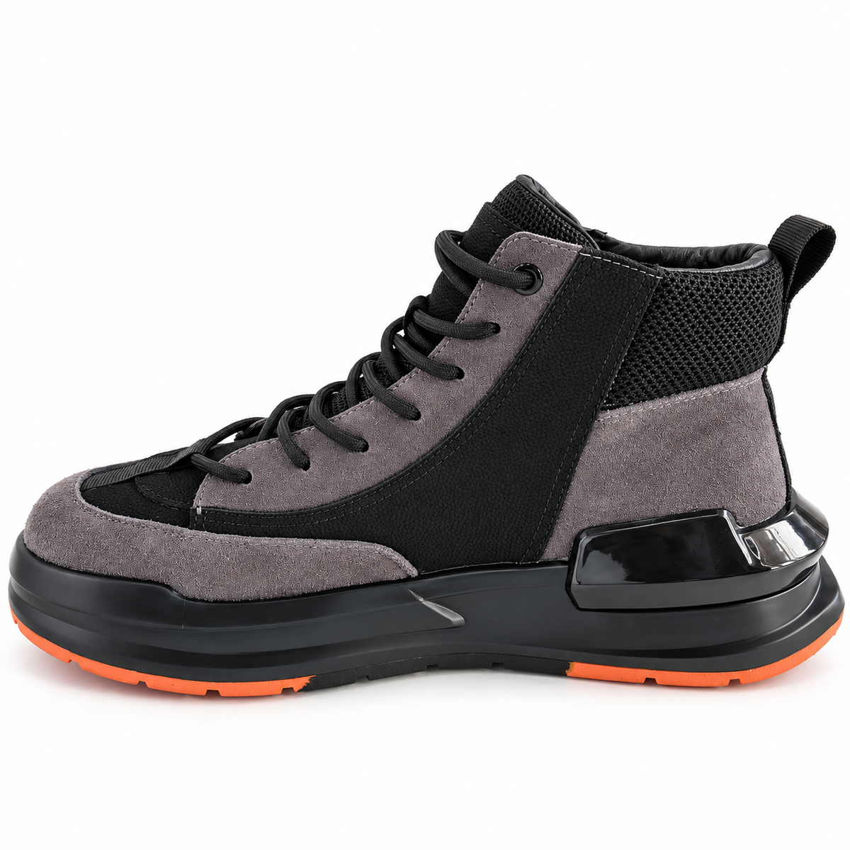 Ghete Casual Bărbați Franco Gerardo 3836 Negru-Gri – vedere 8