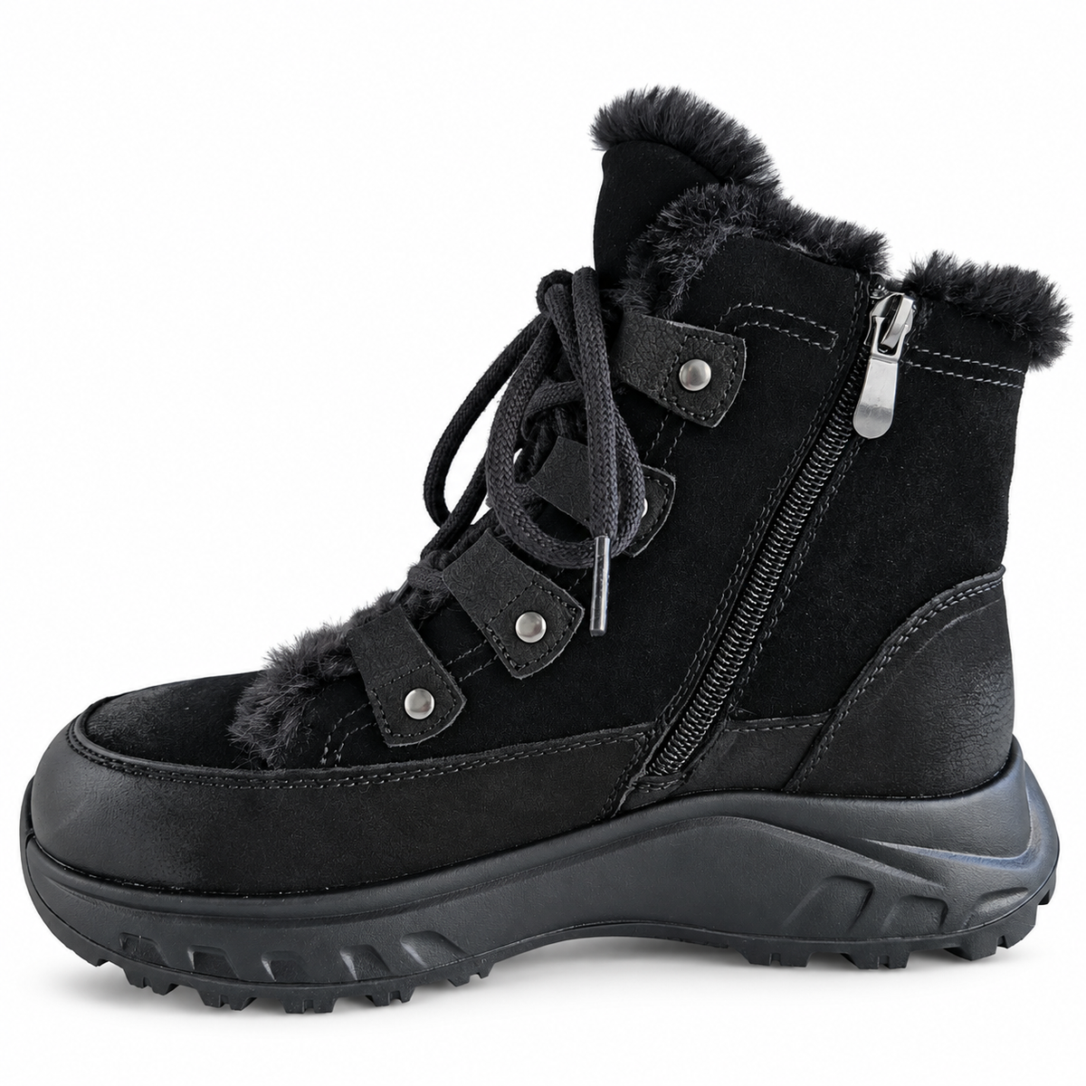 Ghete Casual Damă Franco Gerardo 3602 Negru – vedere 8
