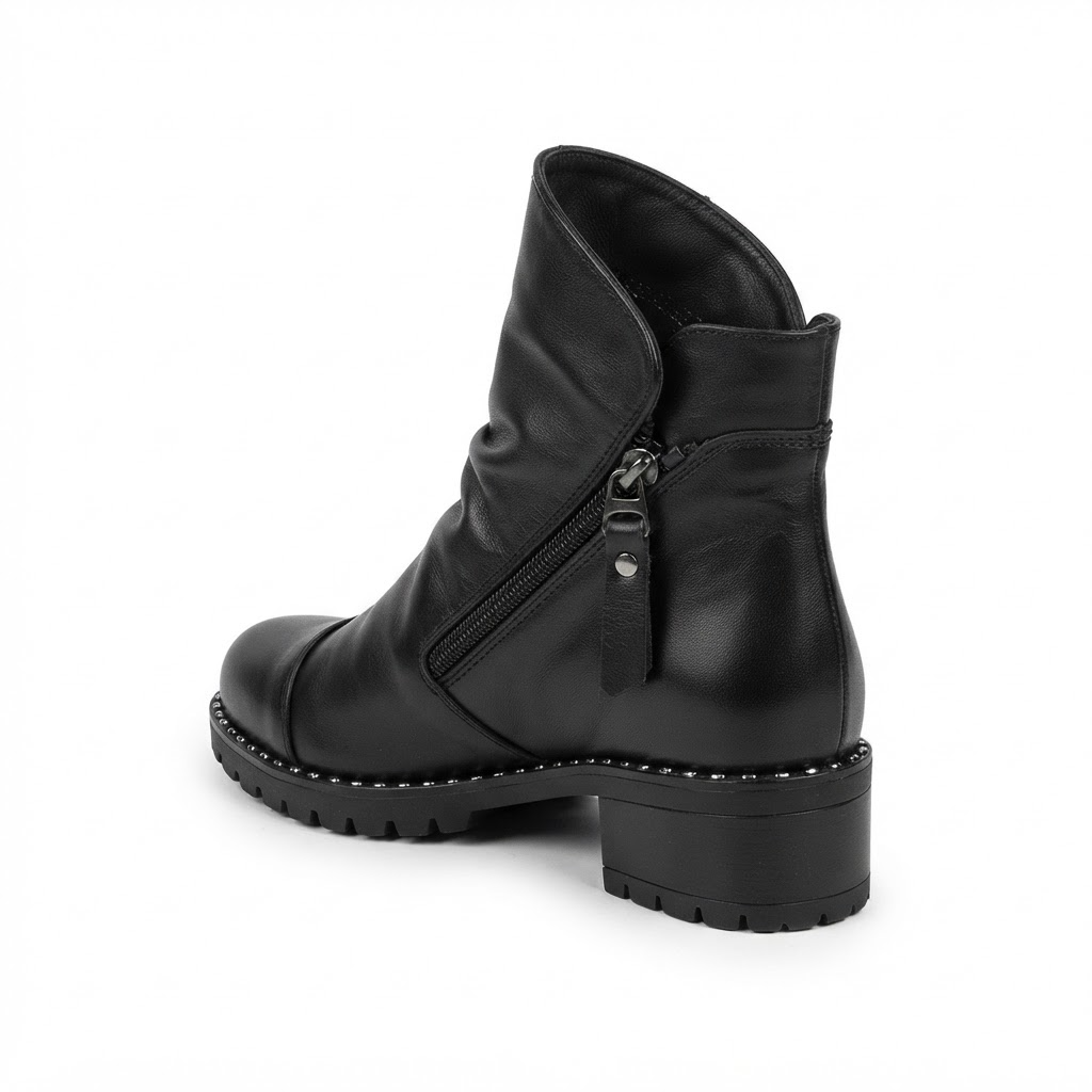 Ghete Casual Damă Dogati 103 164 Negru – Piele Naturală – vedere 9