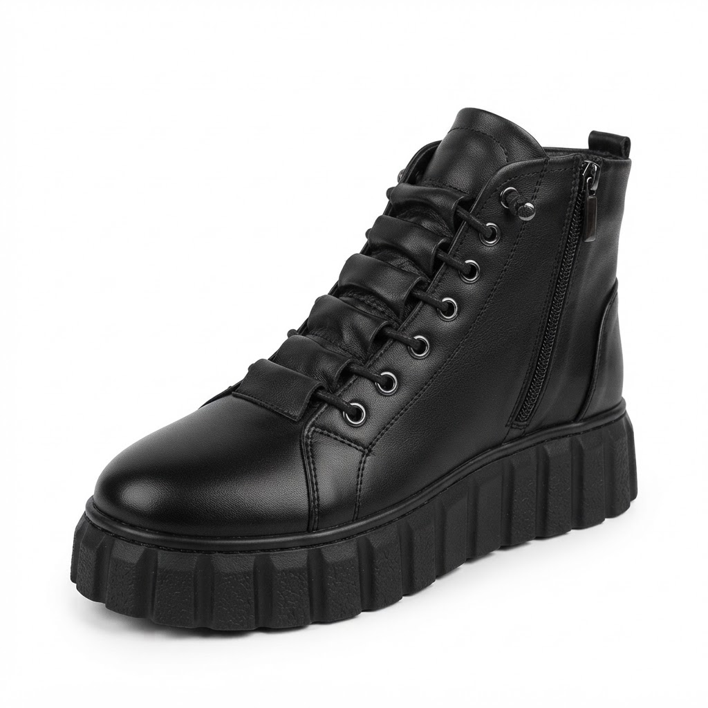 Ghete Casual Damă Bioflex 023 AE 025 Negru – Piele Naturală – vedere 9