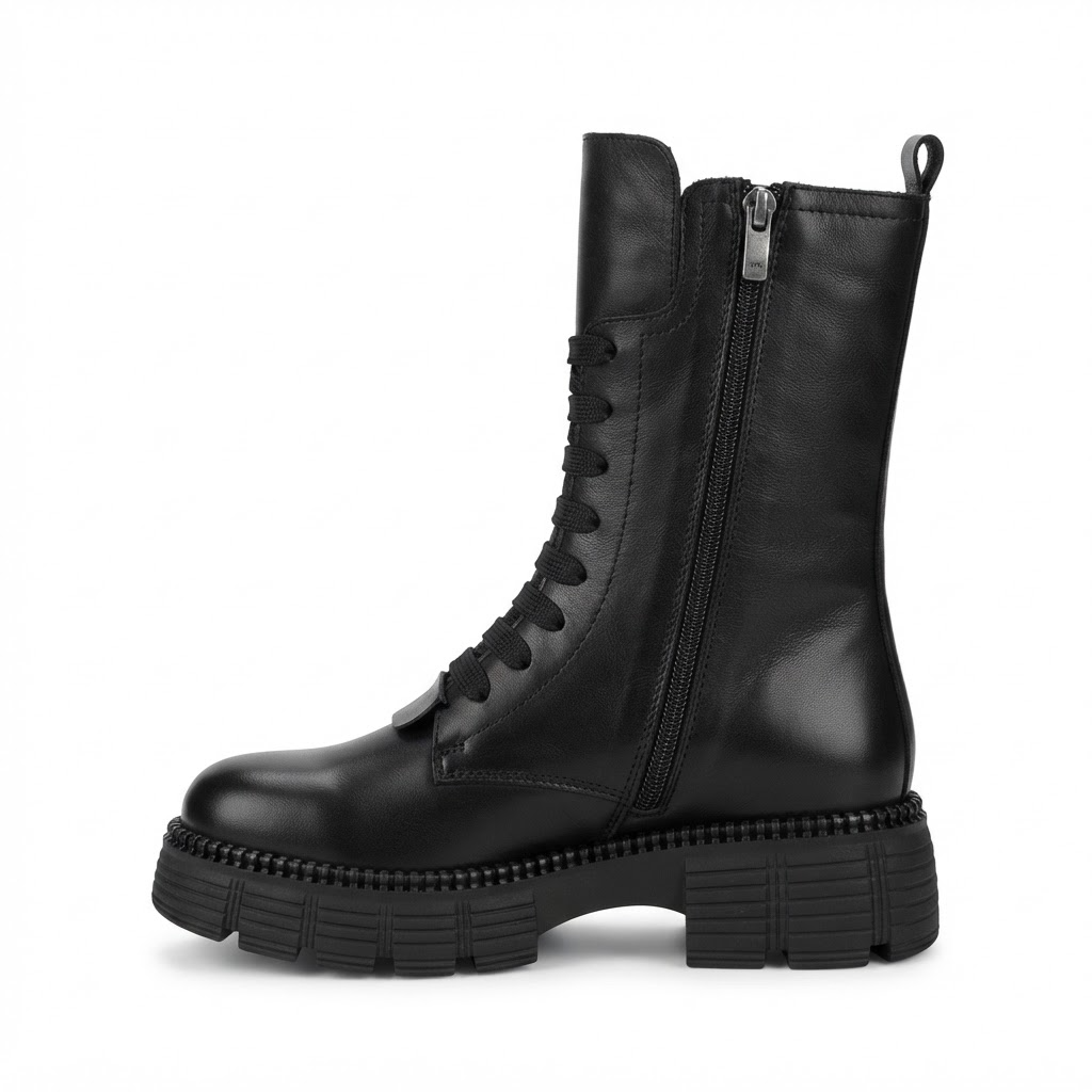 Ghete Casual Damă Dogati 002 23653 Negru – Piele Naturală – vedere 9