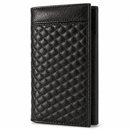 Portofel Damă Piele Negru Matlasaj Fin cu Lining Floral | PRO 46-1-113