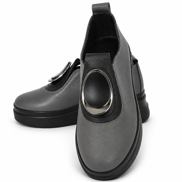 Pantofi Casual Damă Dogati 061 2450 Gri – Piele Naturală - vedere 5/6