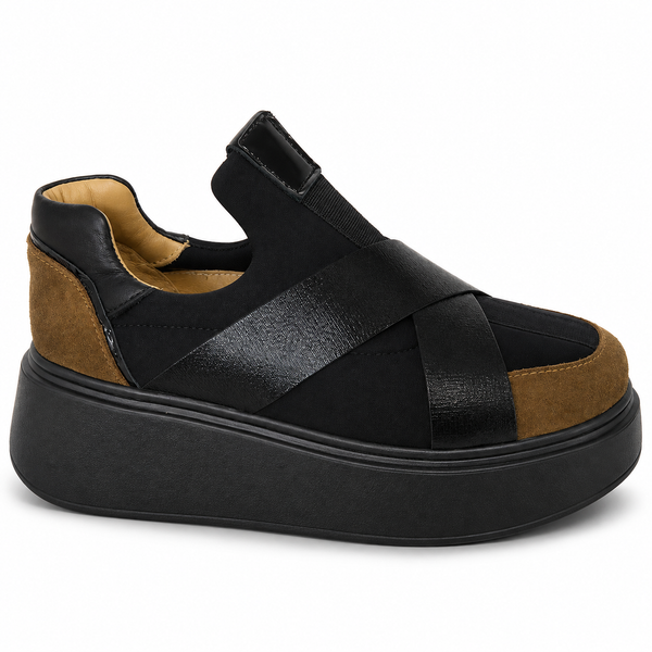 Pantofi Casual Damă Dogati 095 7877-44 Taba – Piele Întoarsă - vedere 2/6