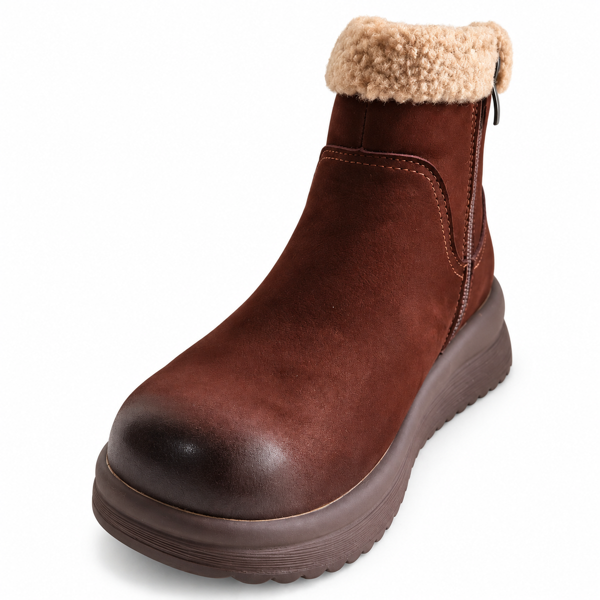 Ghete Casual Damă Feeling 15201 Maro – Piele Naturală - vedere 6