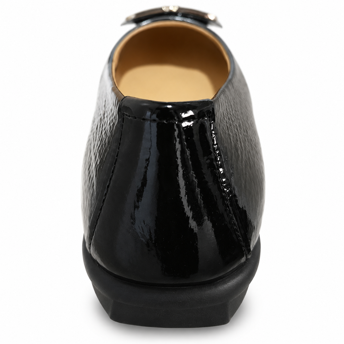 Pantofi Eleganți Damă Relax E-2670-03 Negru – Piele Naturală + Piele Lac (vârf/toc) - vedere 2/6
