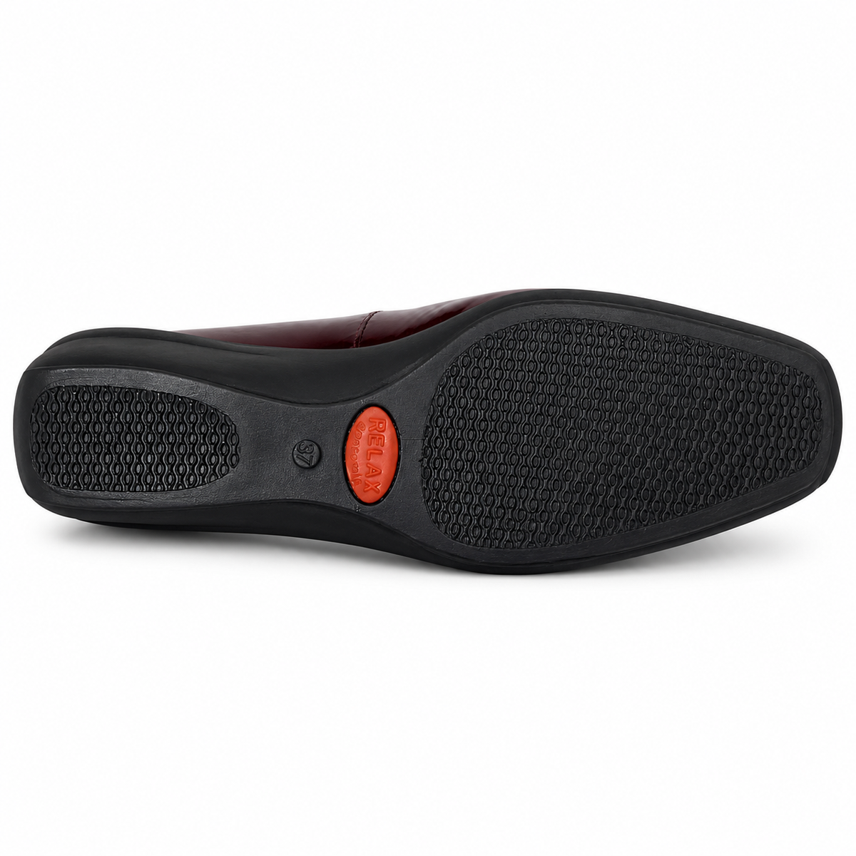 Pantofi Eleganți Damă Relax E-2670-03 Bordo – Piele Naturală + Piele Lac (vârf/toc) - vedere 6/6