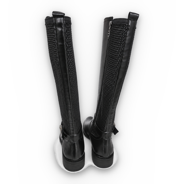 Cizme Elegante Damă Tamaris 25618-43 001 Negru – Piele Naturală + Piele Ecologică Stretch - vedere 8