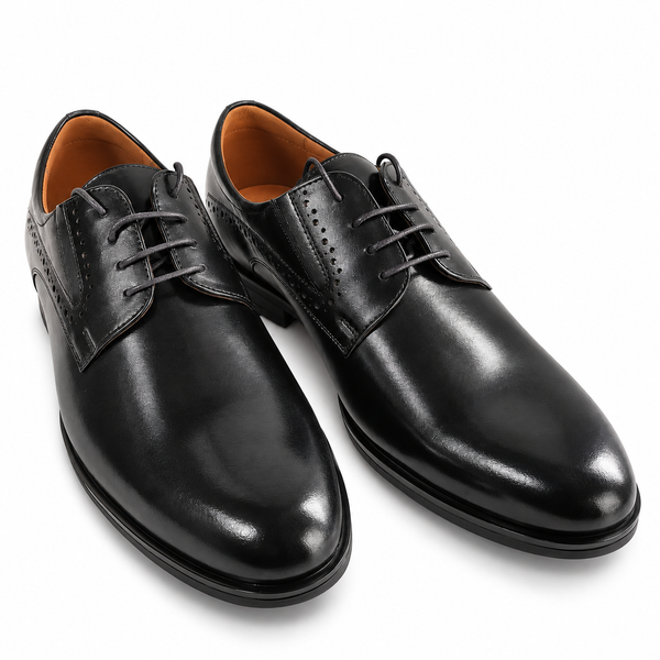 Pantofi Eleganți Bărbați CONHPOL A667-0017-00S02 Negru – Piele Naturală - vedere 4/6