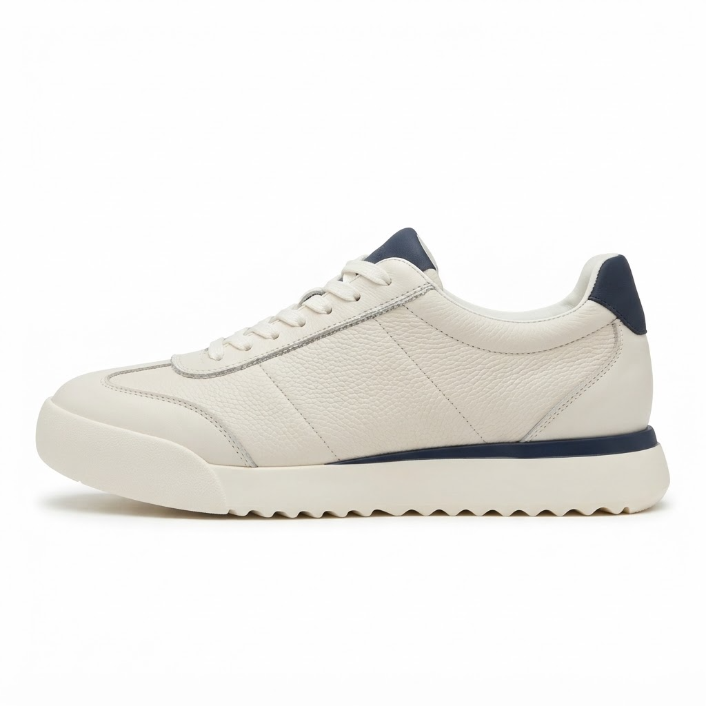 Pantofi Sport Bărbați Franco Gerardo 5327 Alb-Bleumarin – Piele Naturală – vedere 10