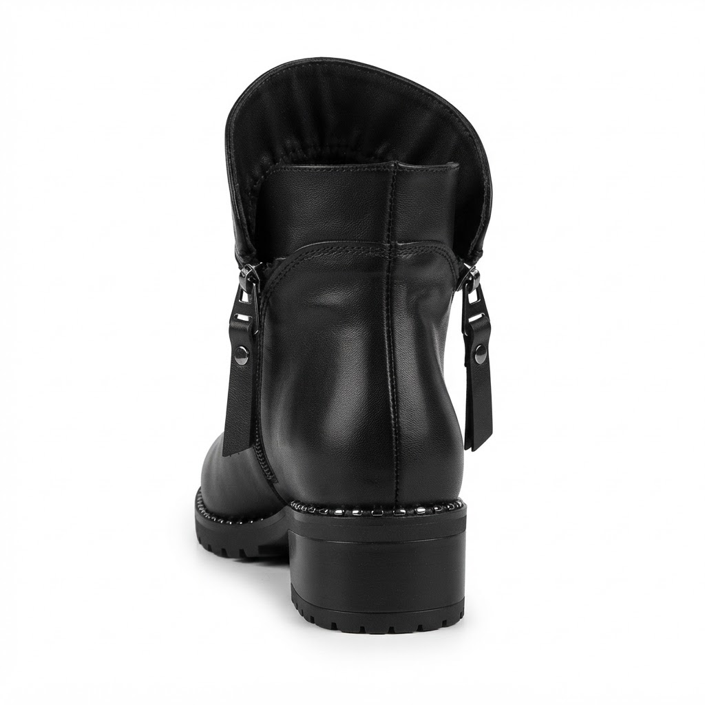 Ghete Casual Damă Dogati 103 164 Negru – Piele Naturală – vedere 10