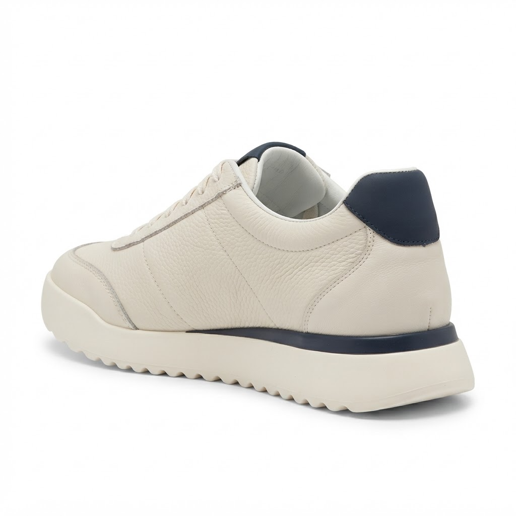 Pantofi Sport Bărbați Franco Gerardo 5327 Alb-Bleumarin – Piele Naturală – vedere 11