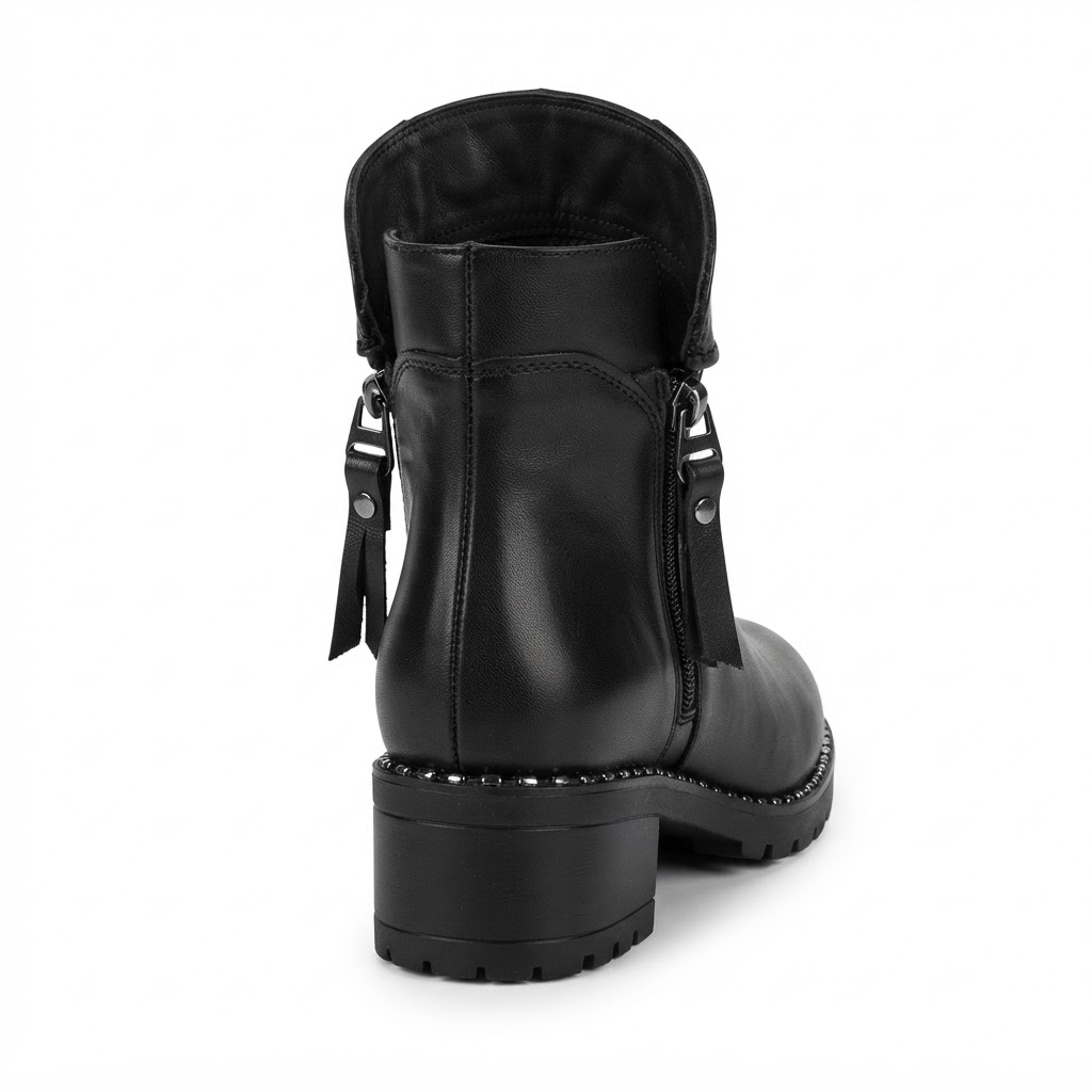 Ghete Casual Damă Dogati 103 164 Negru – Piele Naturală – vedere 11