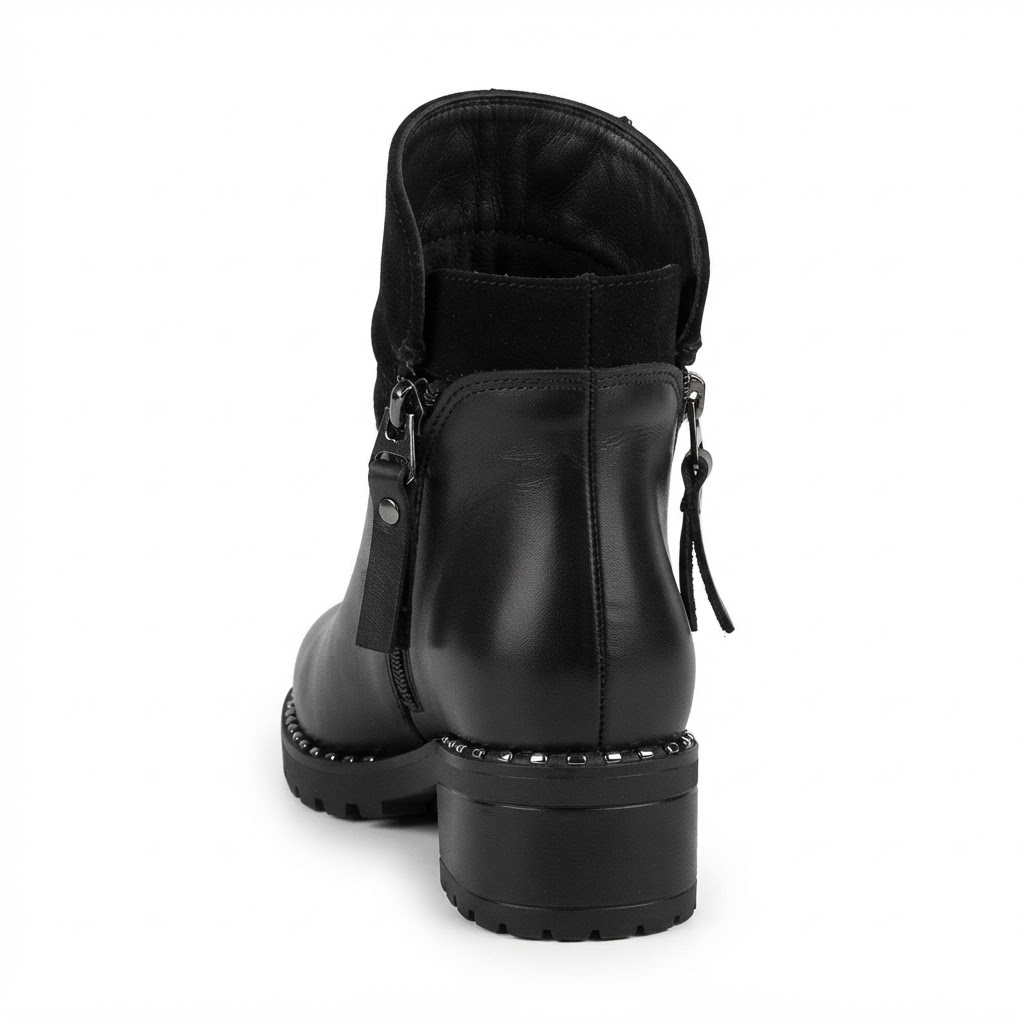 Ghete Casual Damă Dogati 103 164 Negru Piele Întoarsă – Piele Naturală – vedere 11