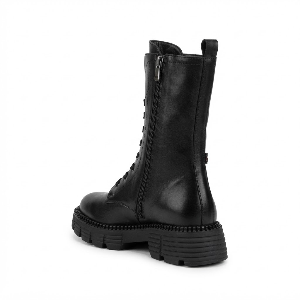 Ghete Casual Damă Dogati 002 23653 Negru – Piele Naturală – vedere 11