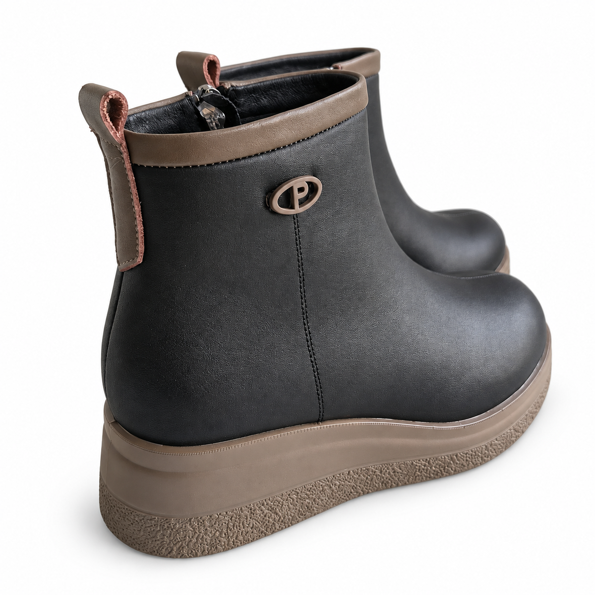 GHETE CASUAL DAMA PASS 970010A 01-N NEGRE CU GREJ - vedere 12/20