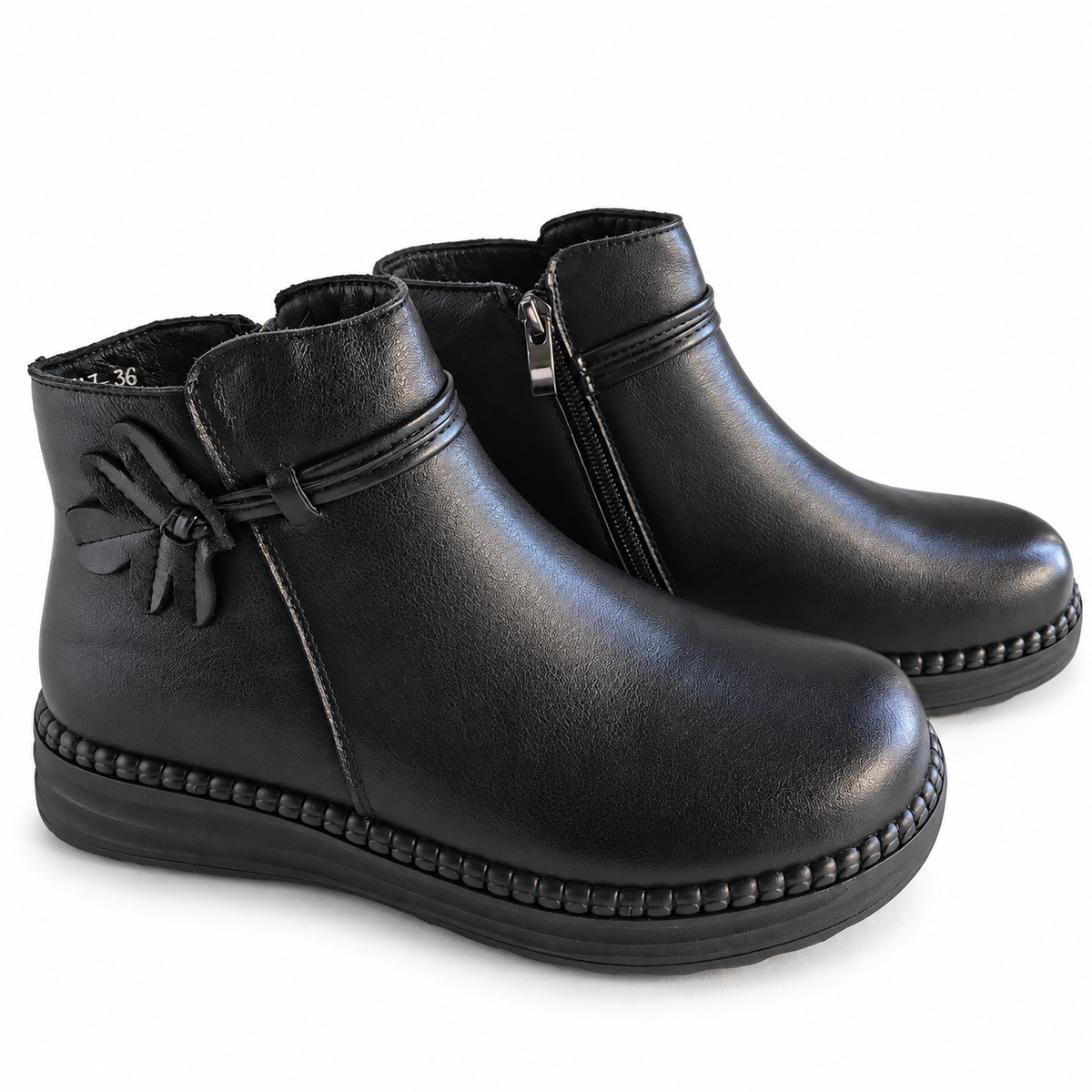 Ghete Casual Damă Formazione 2587 Negru – vedere 11