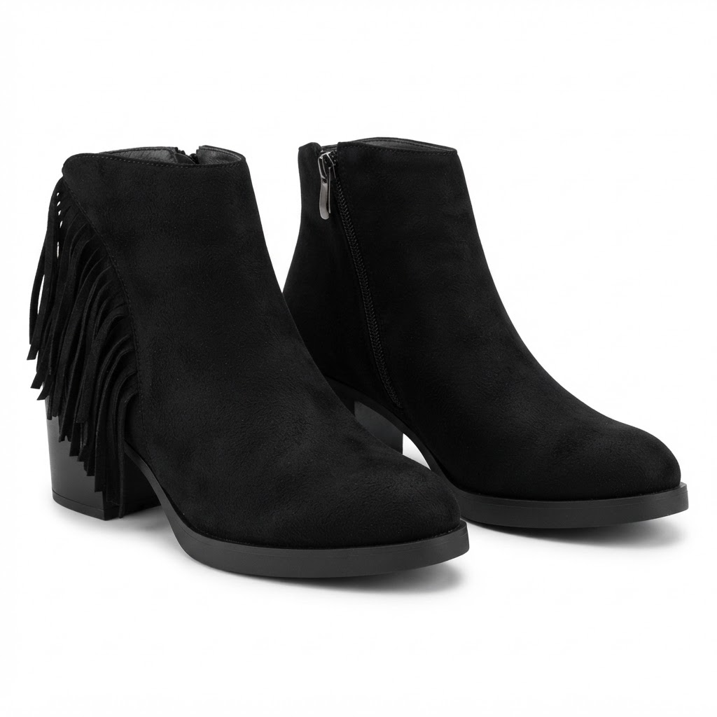 Ghete Casual Damă Formazione 963-5 Negru – vedere 12
