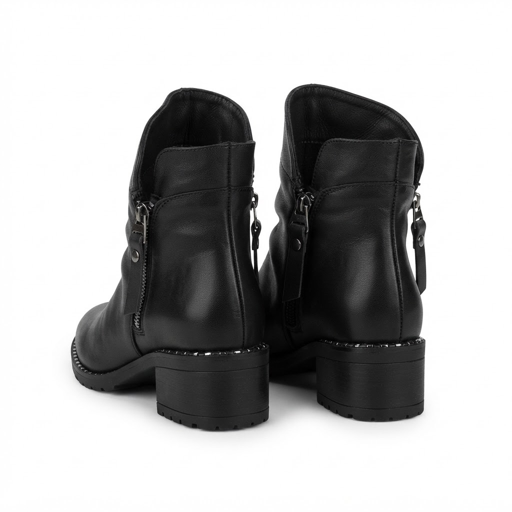 Ghete Casual Damă Dogati 103 164 Negru – Piele Naturală – vedere 12