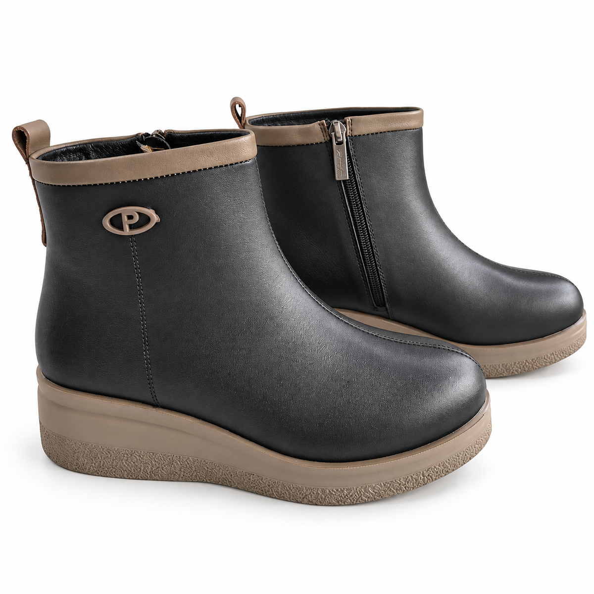 GHETE CASUAL DAMA PASS 970010A 01-N NEGRE CU GREJ - vedere 13/20