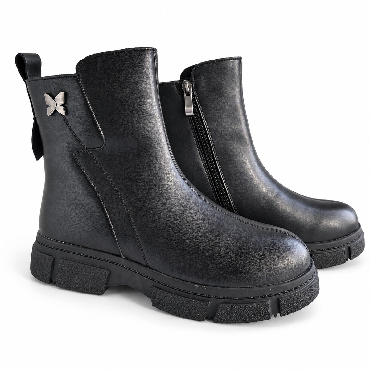 Ghete Casual Damă Formazione 87012R Negru – vedere 12