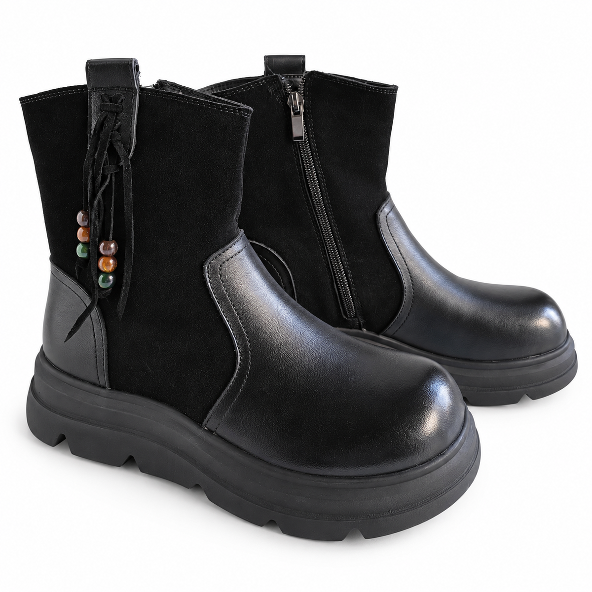 Ghete Casual Damă Formazione 99312 Negru – vedere 12