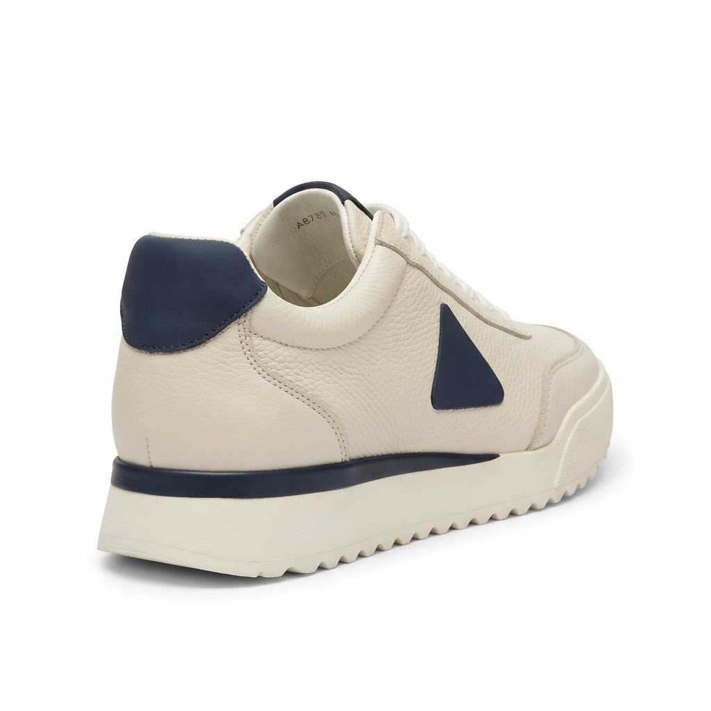 Pantofi Sport Bărbați Franco Gerardo 5327 Alb-Bleumarin – Piele Naturală – vedere 13