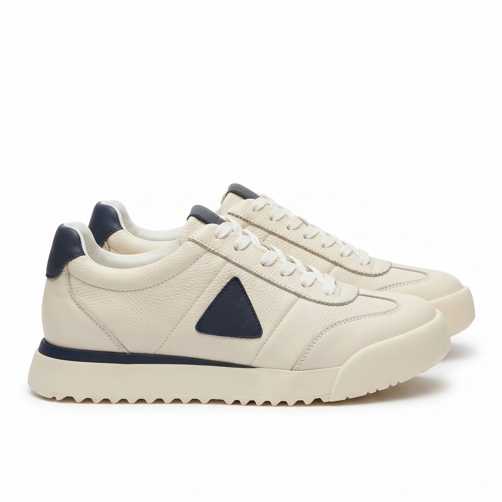 Pantofi Sport Bărbați Franco Gerardo 5327 Alb-Bleumarin – Piele Naturală – vedere 15