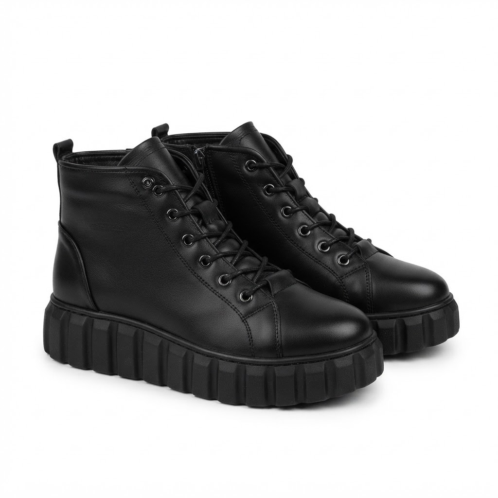 Ghete Casual Damă Bioflex 023 AE 025 Negru – Piele Naturală – vedere 15