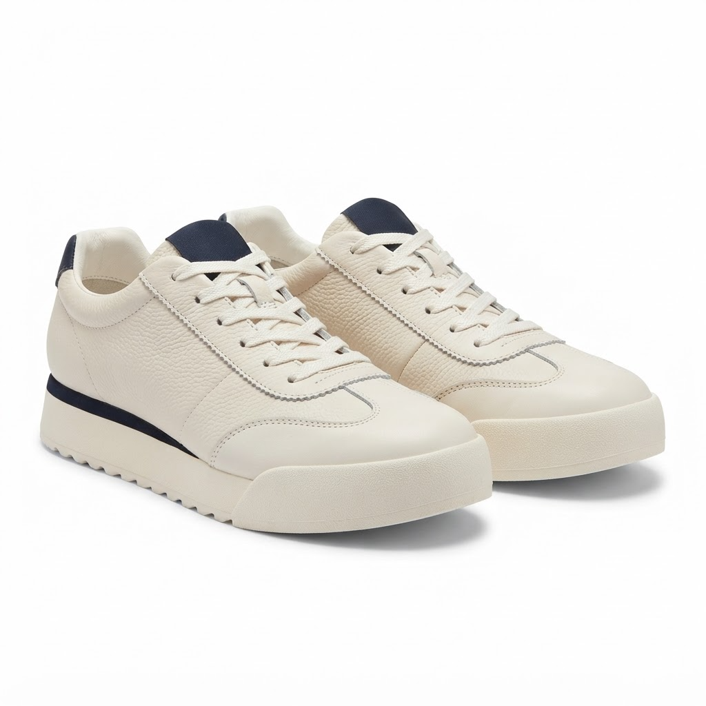 Pantofi Sport Bărbați Franco Gerardo 5327 Alb-Bleumarin – Piele Naturală – vedere 16